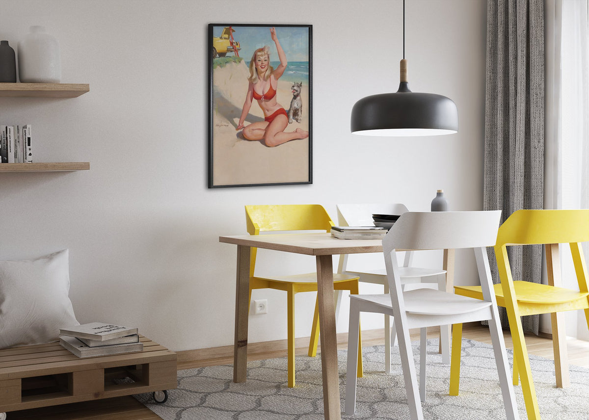 Summer Fun by Gil Elvgren, pin-up poster — dining room