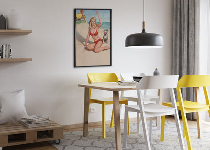 Summer Fun by Gil Elvgren, pin-up poster — dining room