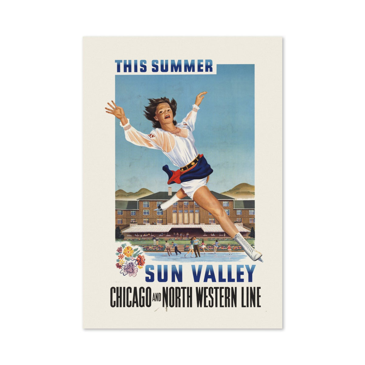 Sun Valley Ice Skating poster print