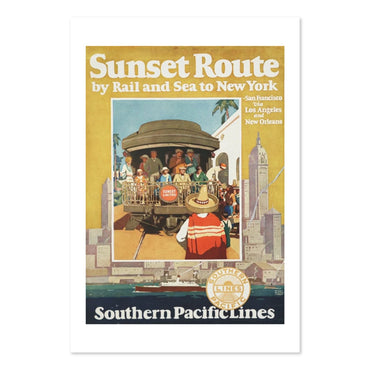 Sunset Route Southern Pacific poster print