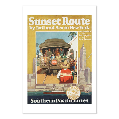 Sunset Route Southern Pacific poster print