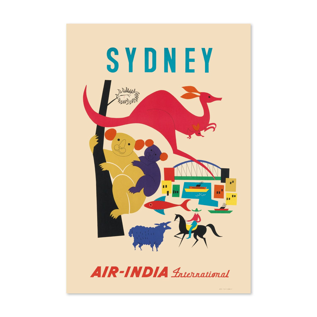 Sydney Air India poster print