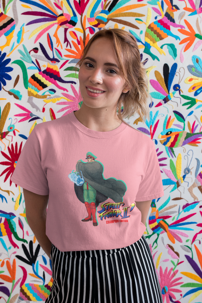 Street Fighter II Champions Edition | M.Bison Vega Key Art Premium Unisex T-shirt