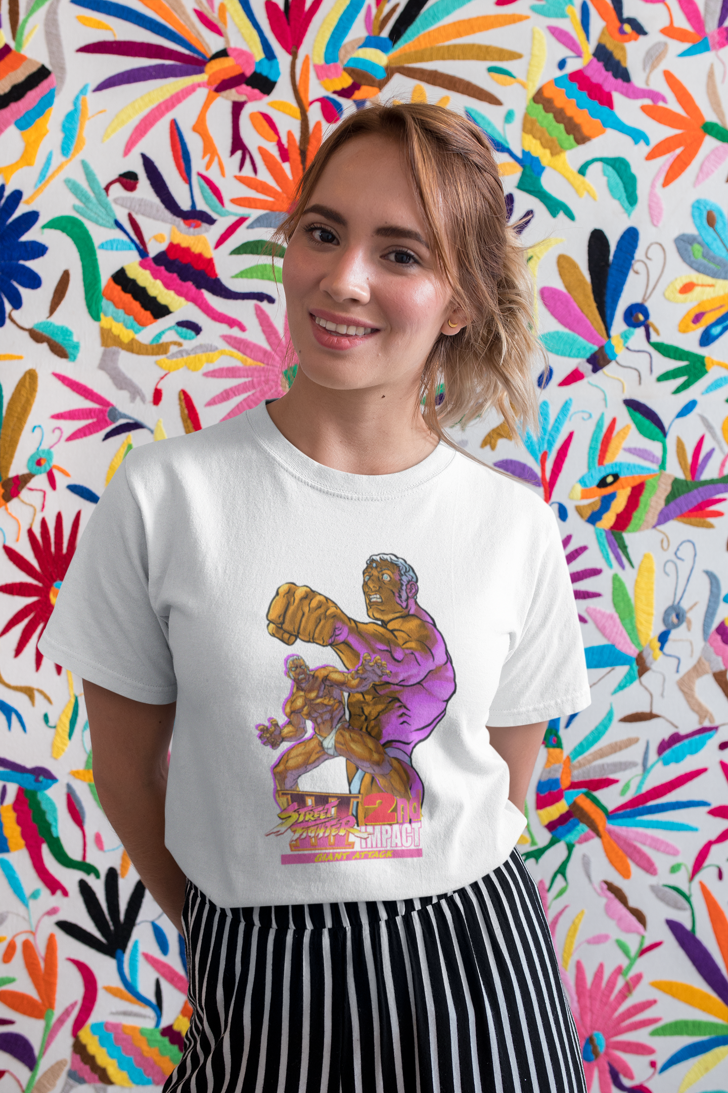 Street Fighter III 2nd Impact Giant Attack | Urien Key Art Premium Unisex T-shirt