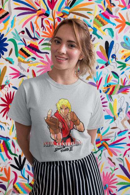 Street Fighter III New Generation | Ken Key Art Ver 2 Premium Unisex T-shirt