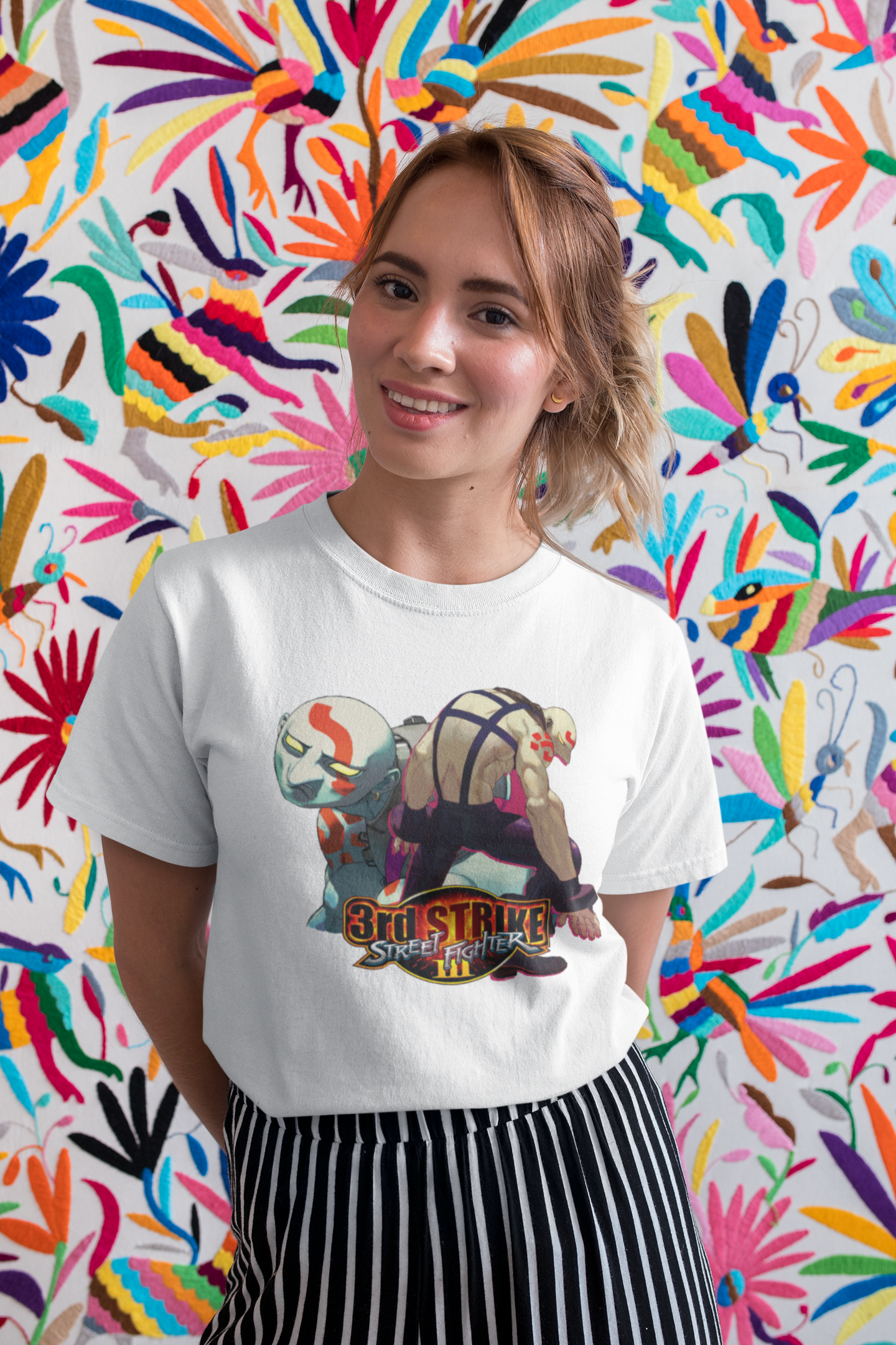 Street Fighter III 3rd Strike | Necro Key Art Premium Unisex T-shirt