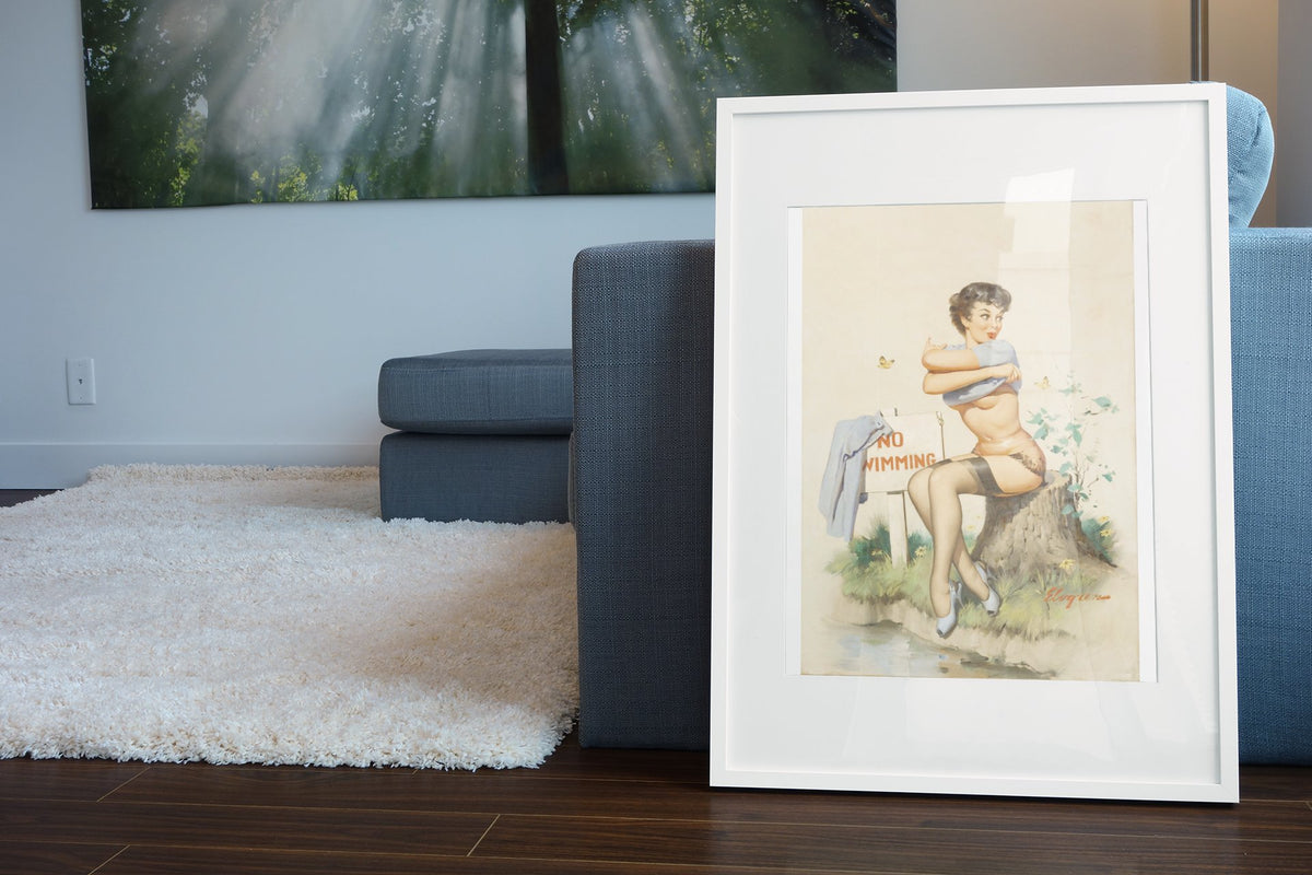 Taking a Chance by Gil Elvgren, pin-up poster — living room wall