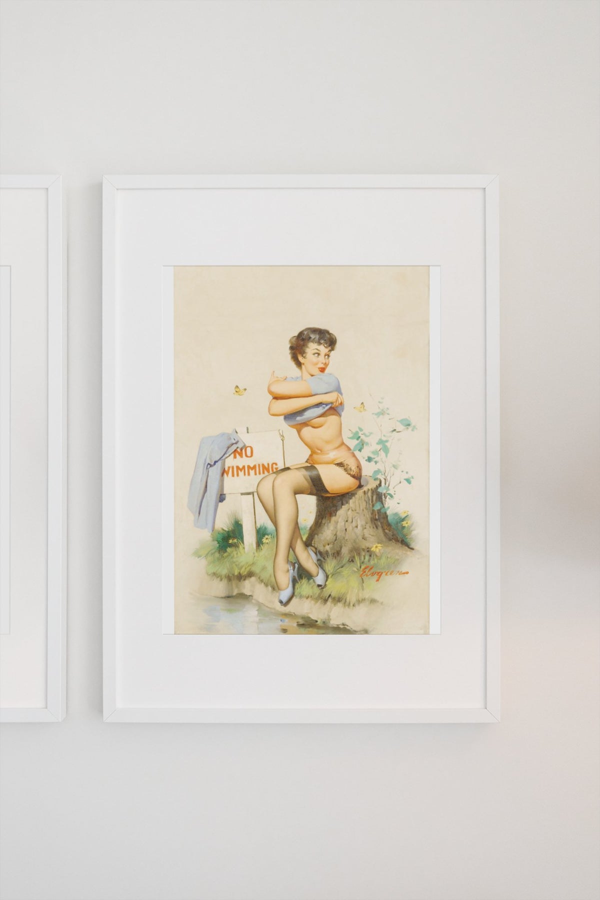 Taking a Chance by Gil Elvgren, pin-up poster — gallery wall