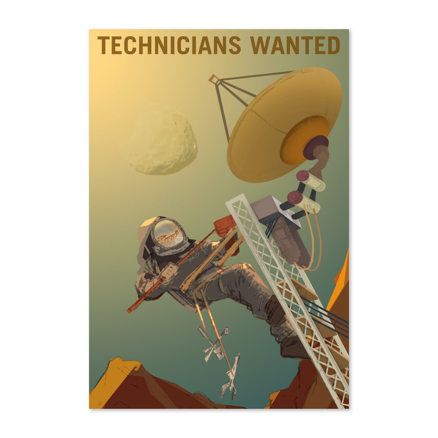 Technicians Wanted poster print