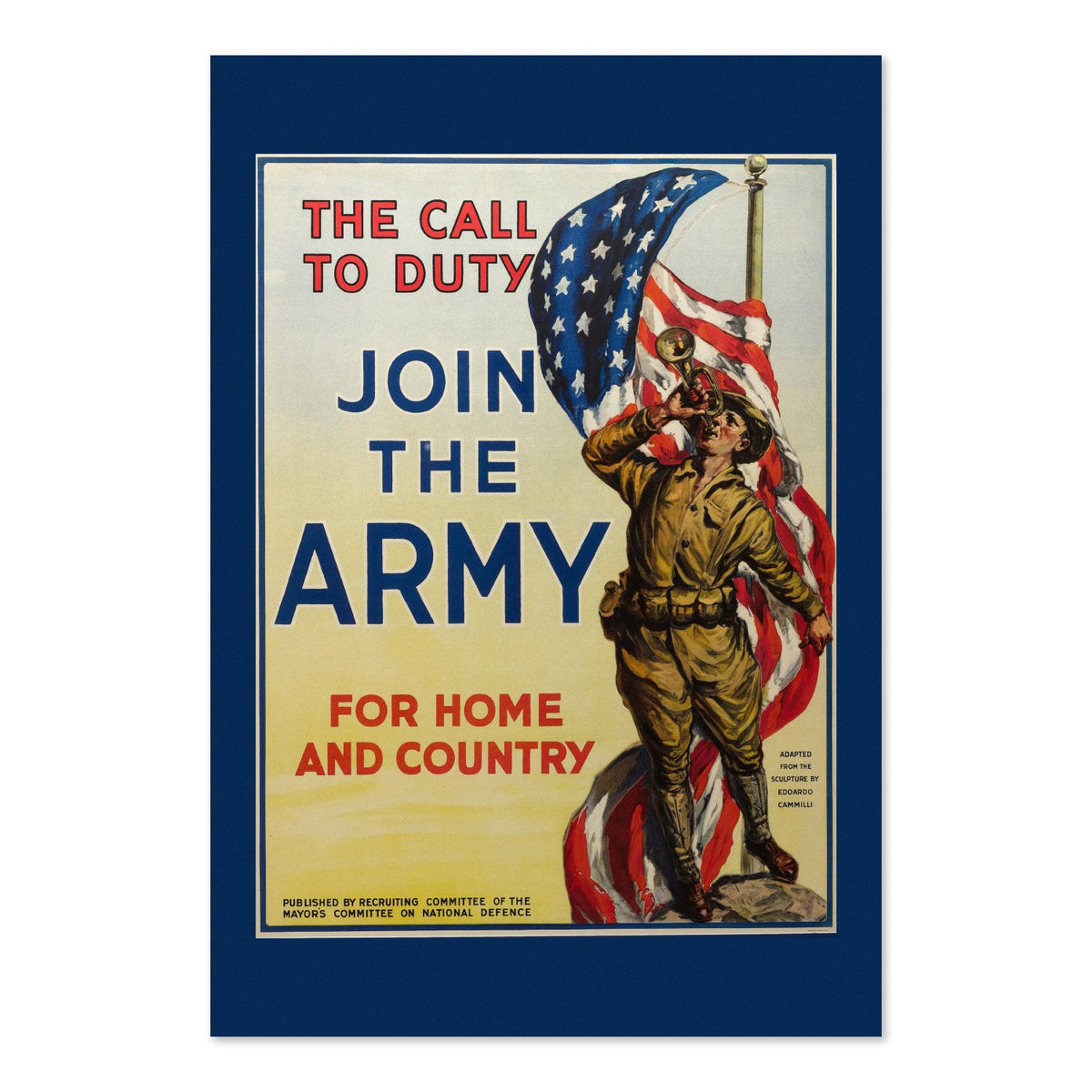 The Call to Duty Join the Army poster print