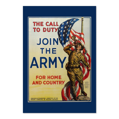 The Call to Duty Join the Army poster print