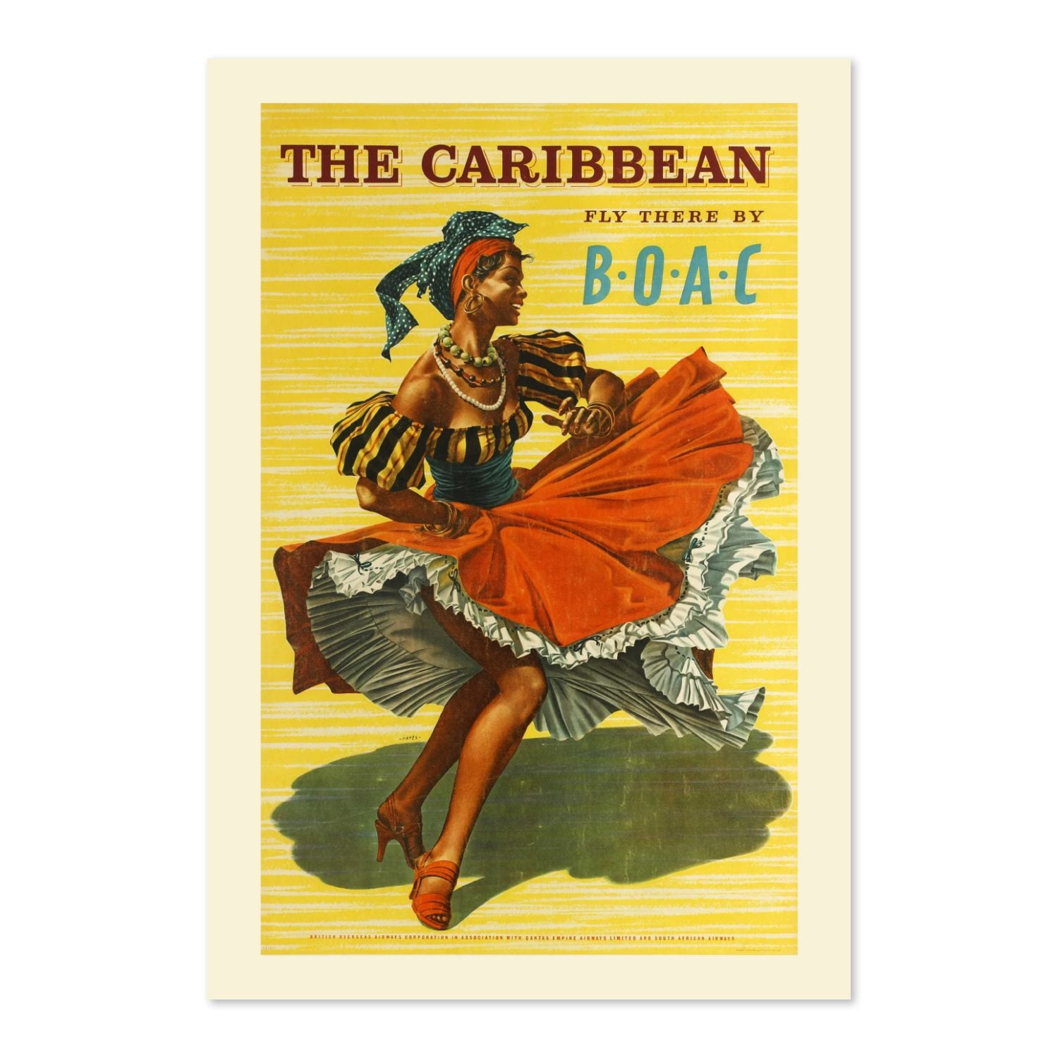 The Caribbean BOAC poster print