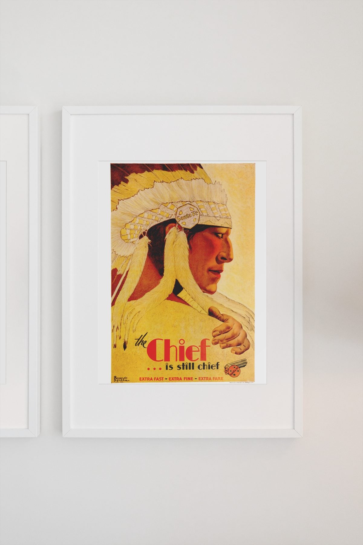 The Chief Santa Fe poster on a light wall