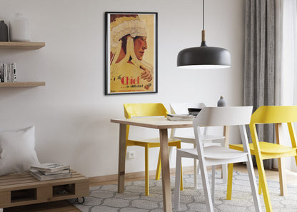 The Chief Santa Fe poster framed above a dining table