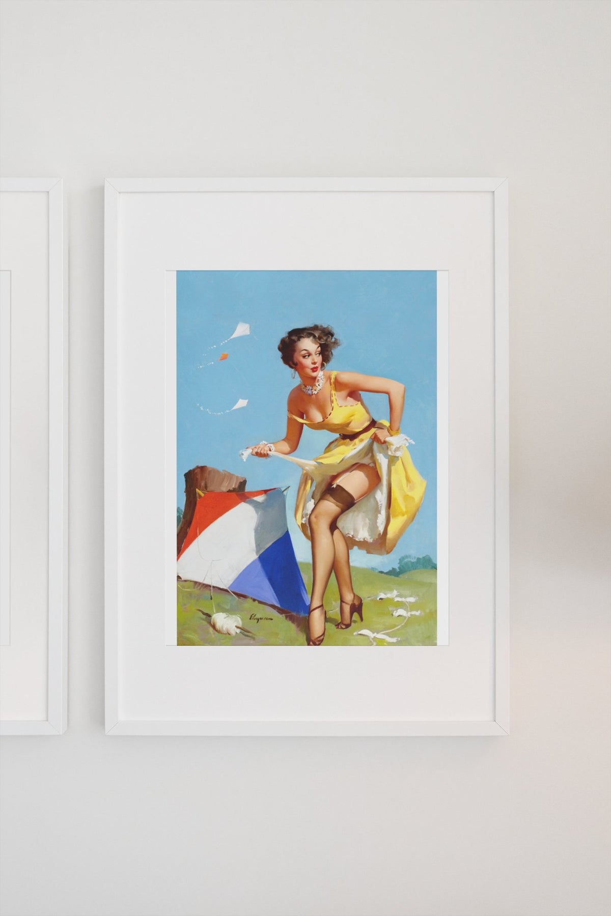 The Final Touch by Gil Elvgren, pin-up poster — gallery wall