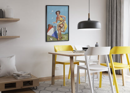 The Final Touch by Gil Elvgren, pin-up poster — dining room