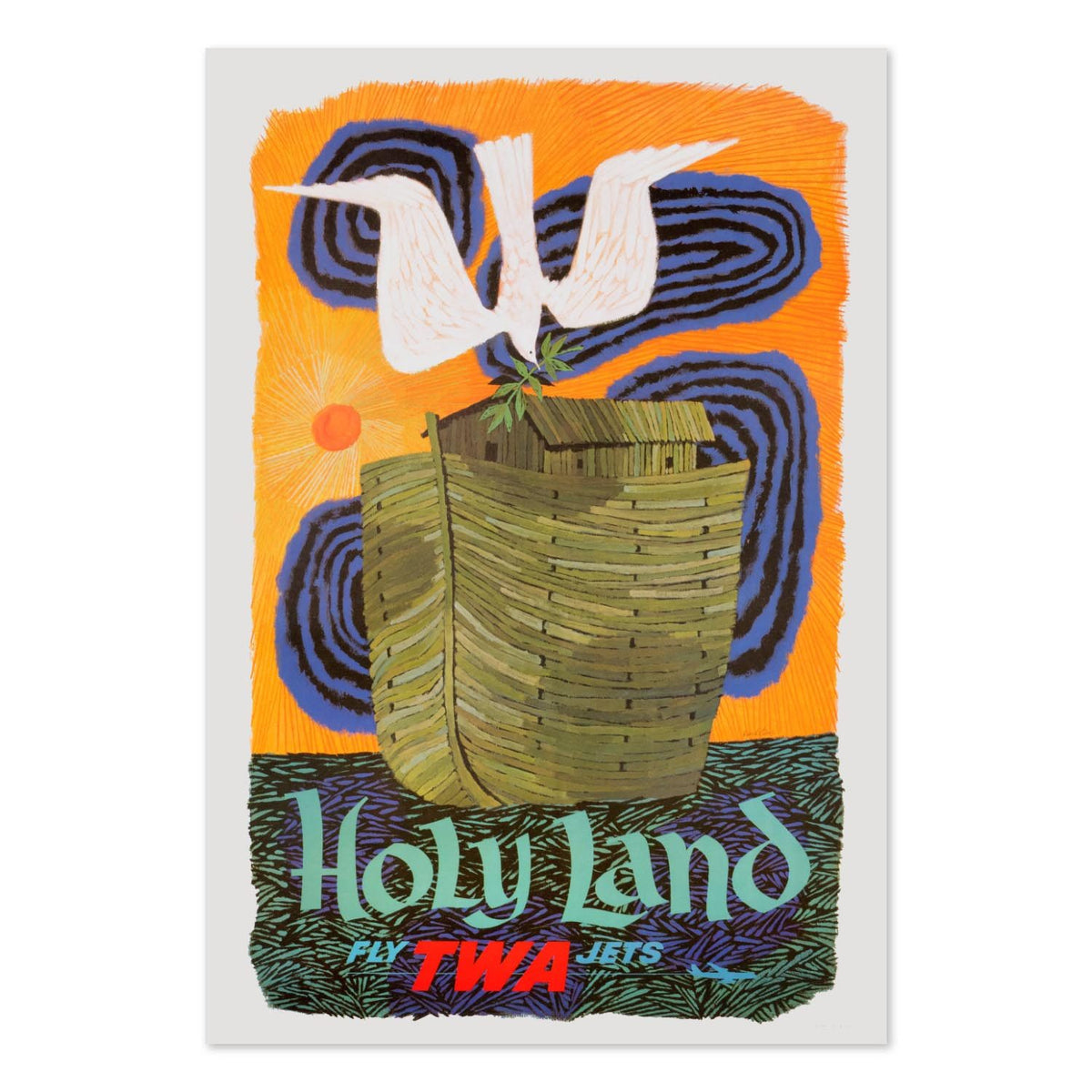 Holy Land Fly TWA poster print