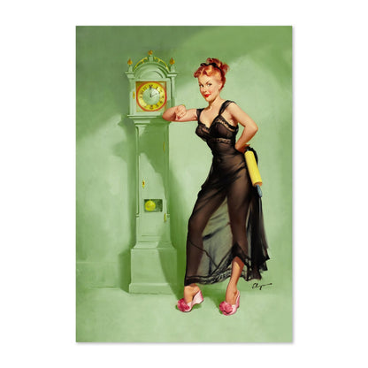 The Honeymoon's Over by Gil Elvgren, pin-up poster — framed print