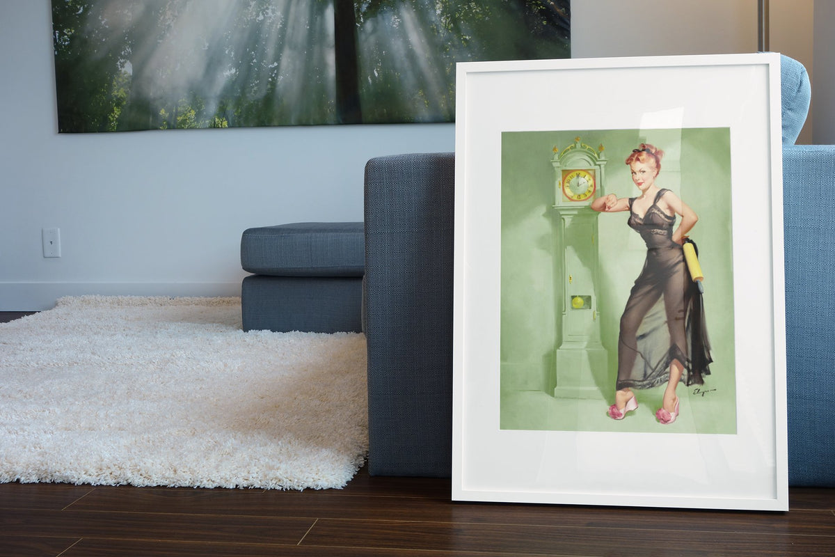 The Honeymoon's Over by Gil Elvgren, pin-up poster — living room wall
