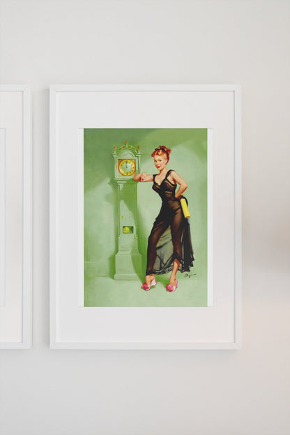 The Honeymoon's Over by Gil Elvgren, pin-up poster — gallery wall