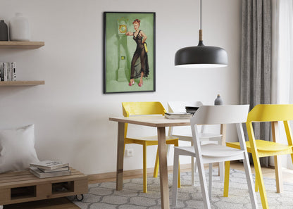 The Honeymoon's Over by Gil Elvgren, pin-up poster — dining room