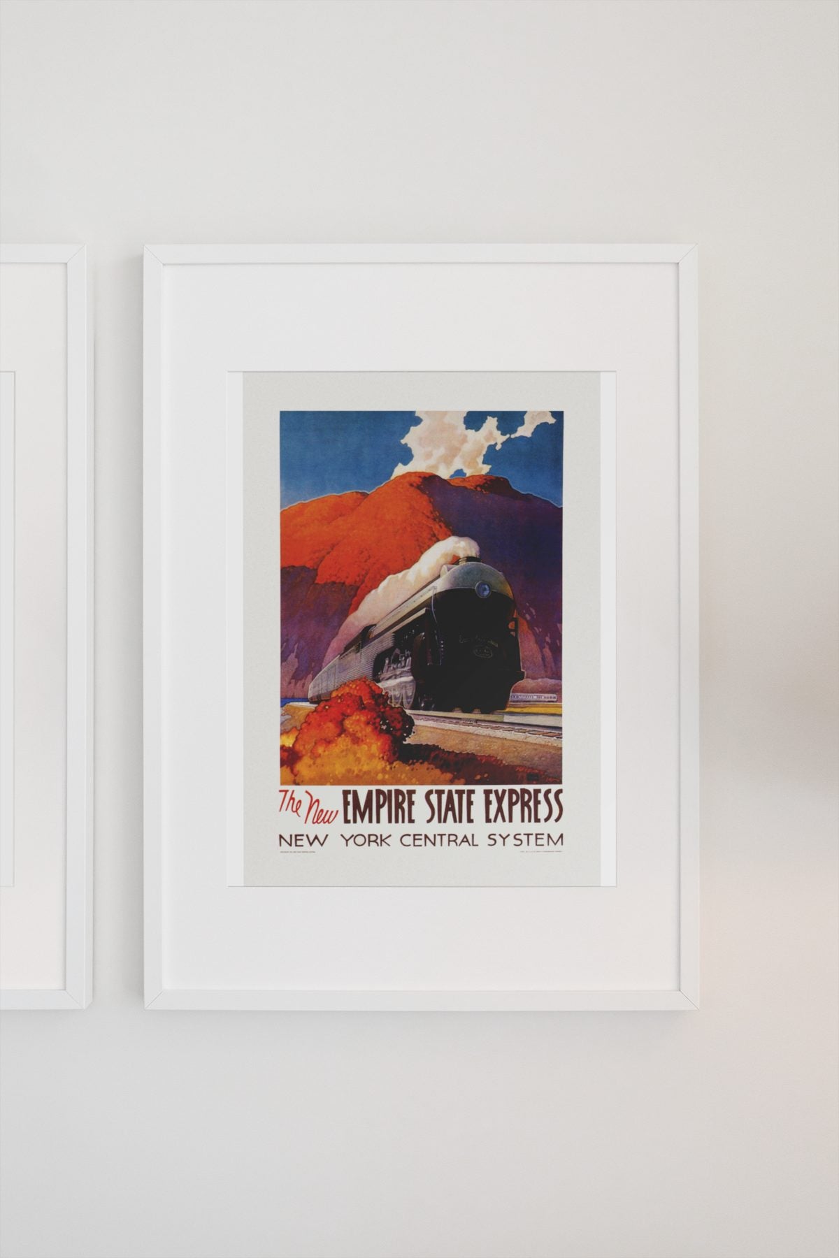 Empire State Express poster on a light wall
