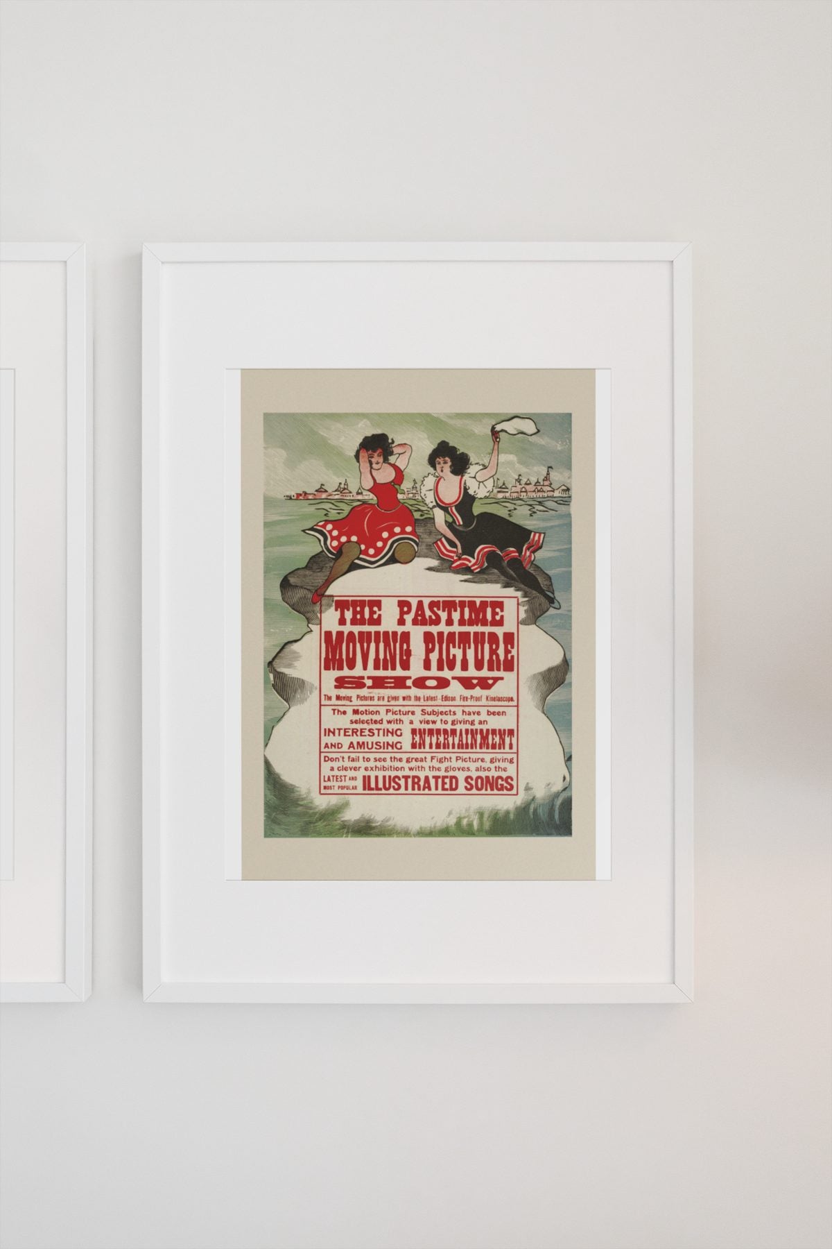 The Pastime Moving Picture Show poster on a light wall