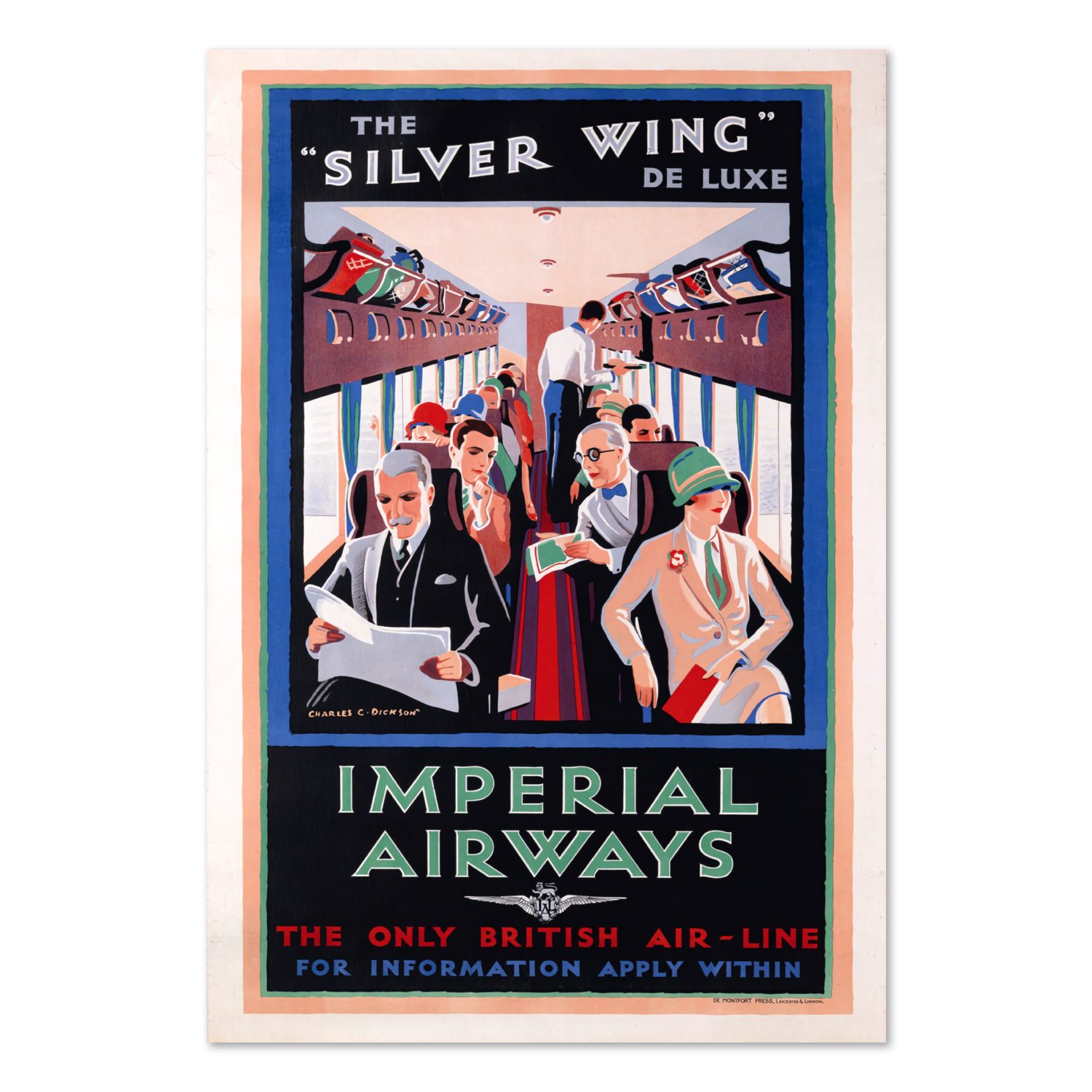 Silver Wing Imperial Airways poster print