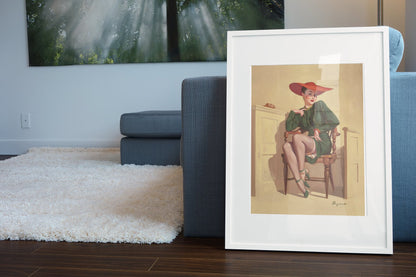 The Verdict Was WOW by Gil Elvgren, pin-up poster — living room wall