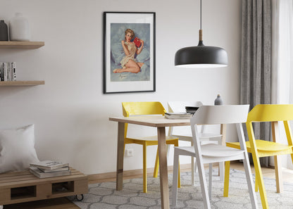 Thinking of You by Gil Elvgren, pin-up poster — dining room