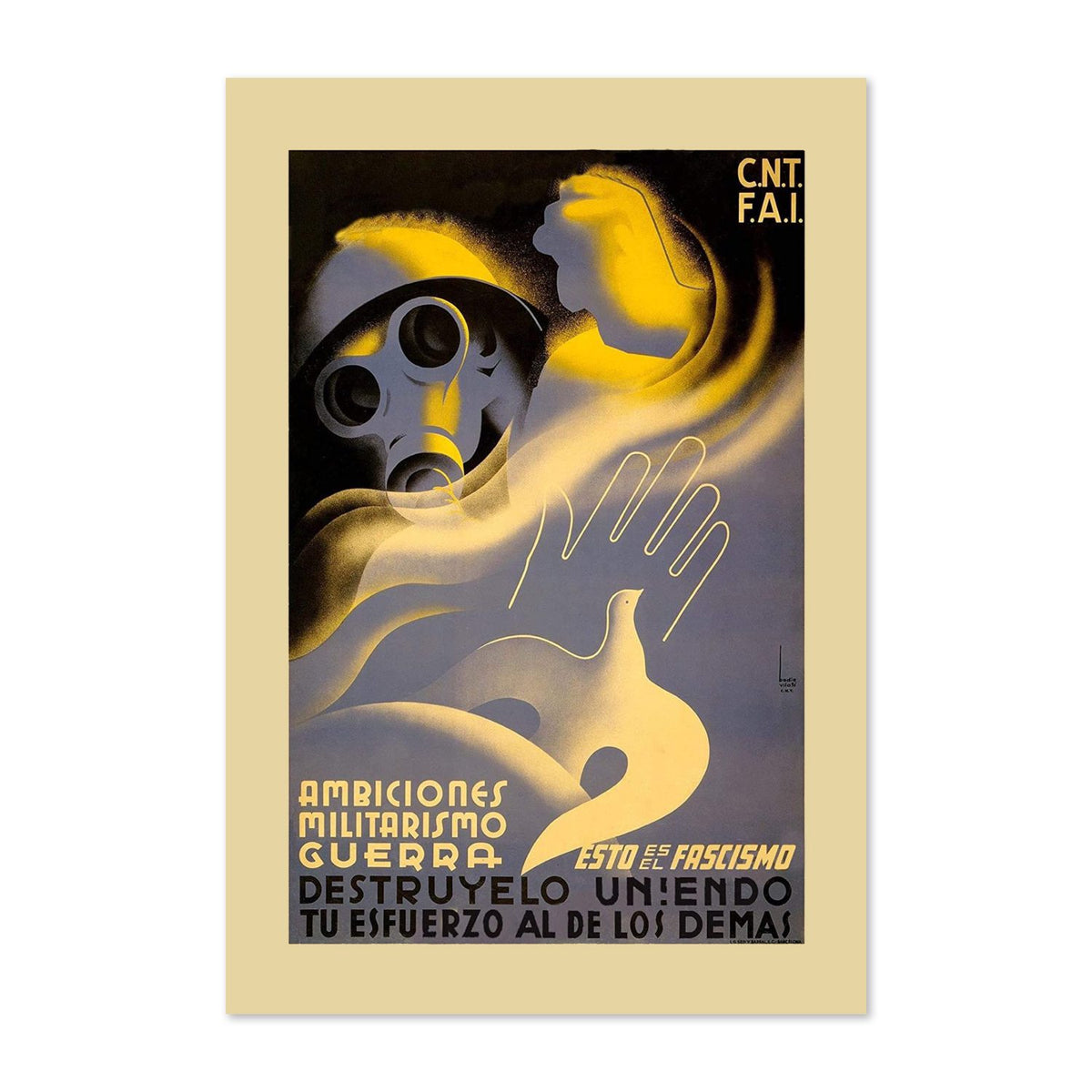 This Is Fascism Destroy It poster print