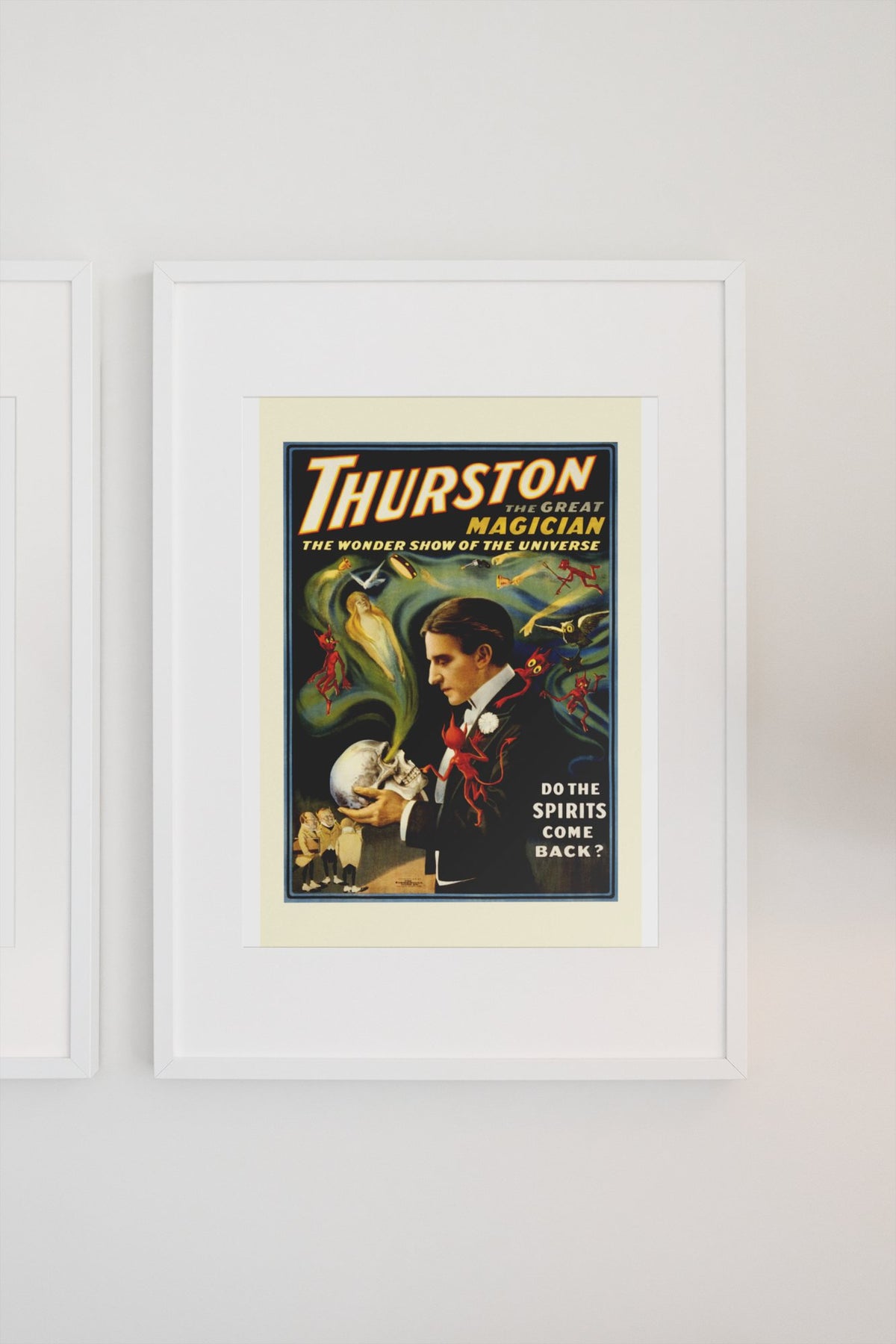 Thurston the Great Magician poster on a light wall