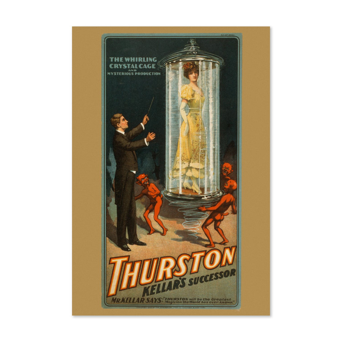 Thurston Whirling Crystal Cage poster print