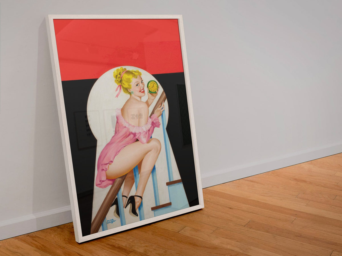 Time for Some Fun poster in a white frame leaning against a wall