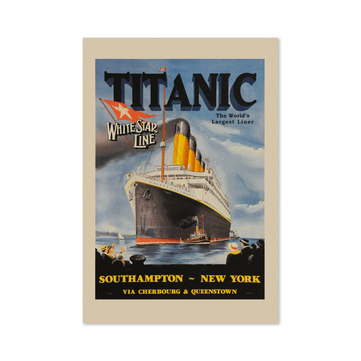 Titanic White Star Line poster print