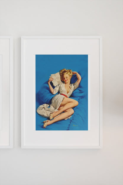 Too Good to Be True by Gil Elvgren, pin-up poster — gallery wall