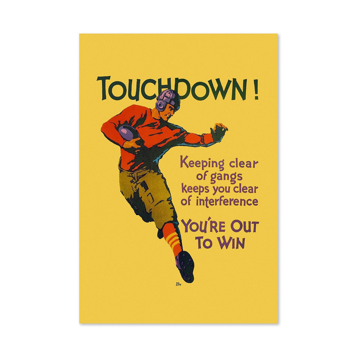 Touchdown poster print