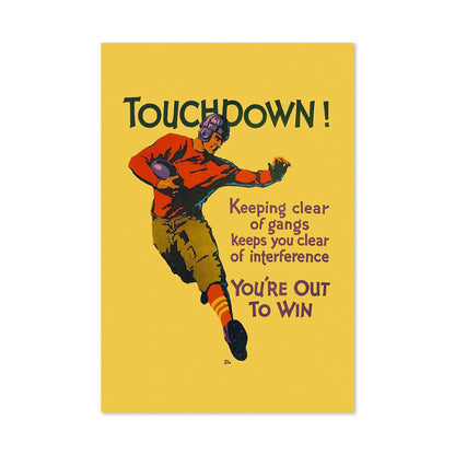 Touchdown poster print