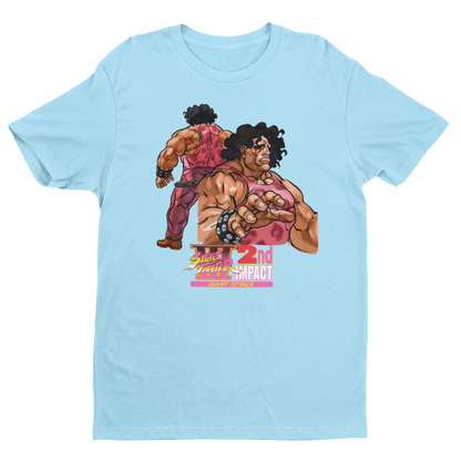 Street Fighter III 2nd Impact Giant Attack | Hugo Key Art Premium Unisex T-shirt