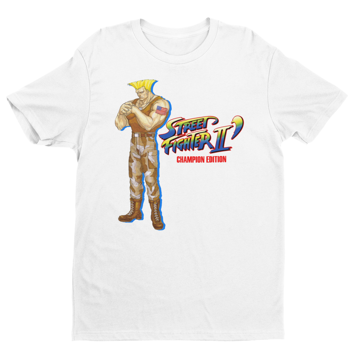 Street Fighter II Champions Edition | Guile Key Art Premium Unisex T-shirt