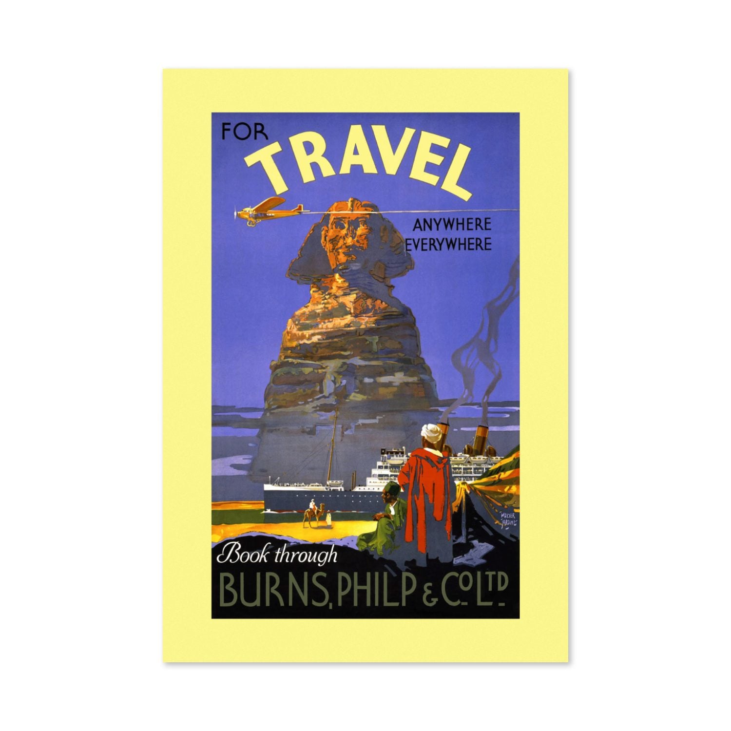 Travel to Egypt Burns Philp poster print
