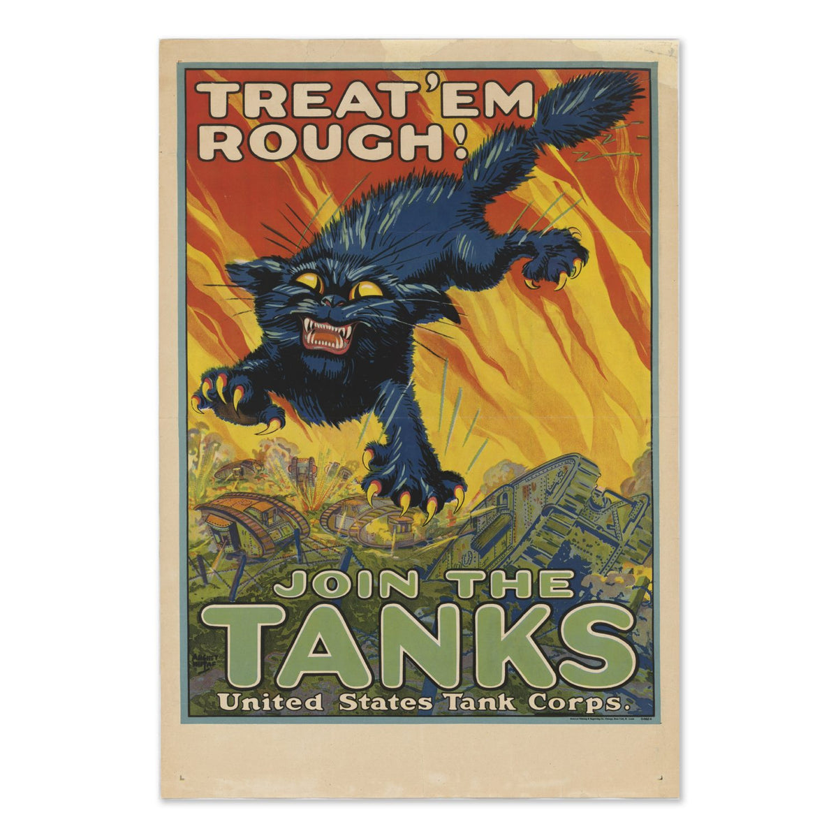 Treat Em Rough Join the Tanks poster print