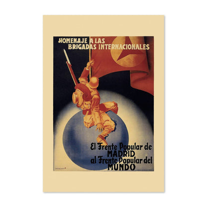 Tribute to the International Brigades poster print