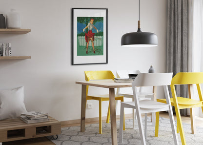 Trim Limbs by Gil Elvgren, pin-up poster — dining room