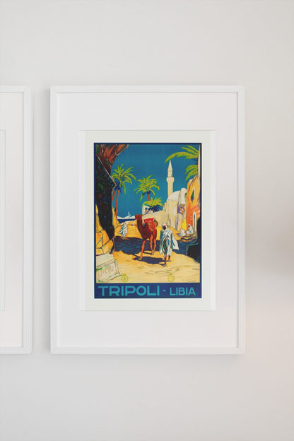 Tripoli Libia poster on a light wall