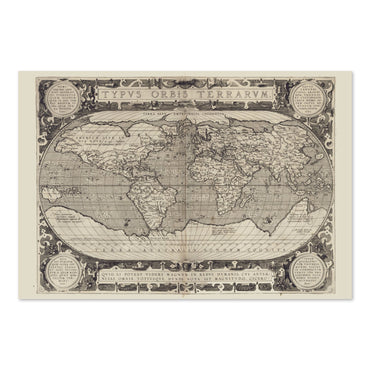 Typus Orbis Terrarum 1608 poster print