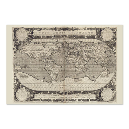 Typus Orbis Terrarum 1608 poster print