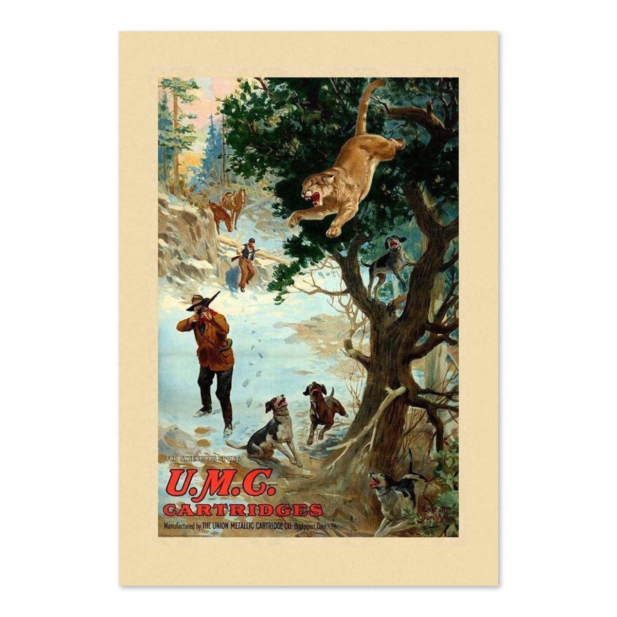 UMC Cartridges Bear Hunt poster print