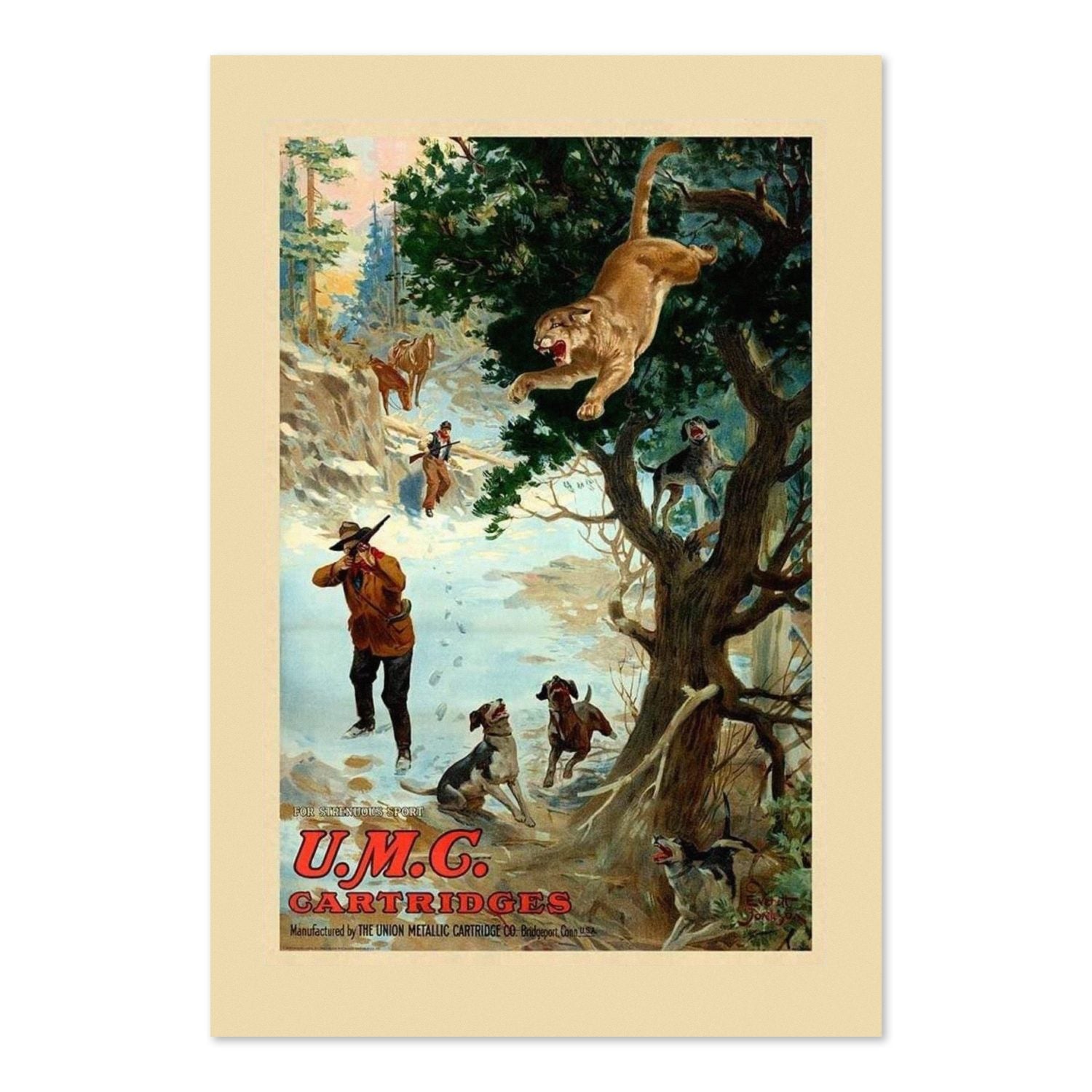 UMC Cartridges Bear Hunt poster print