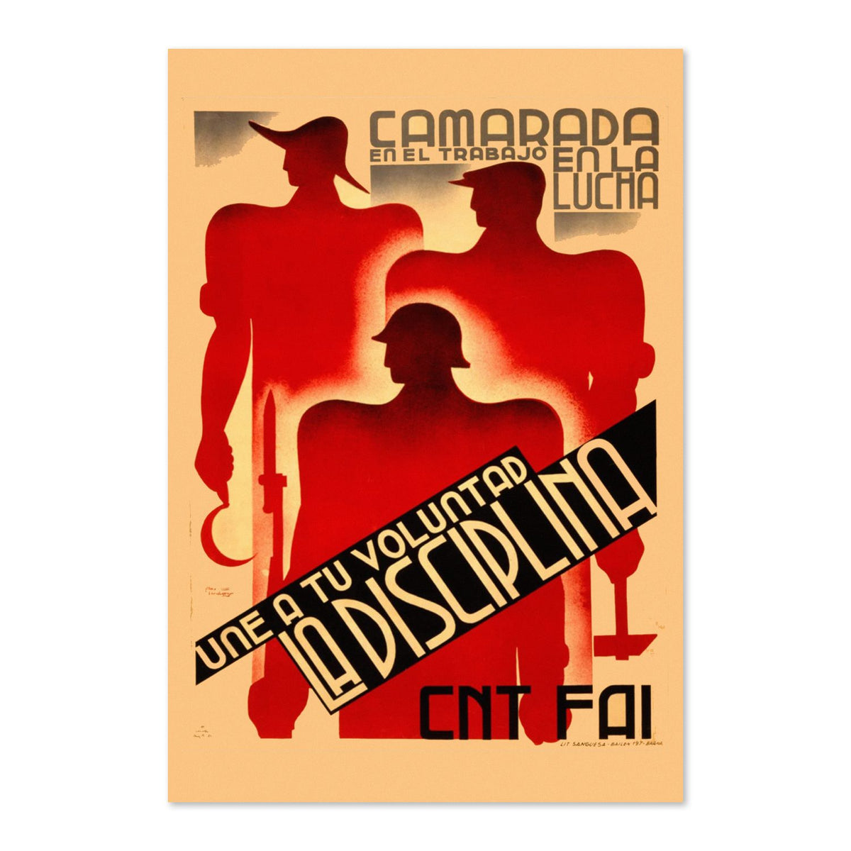 Unite Your Will With Discipline poster print